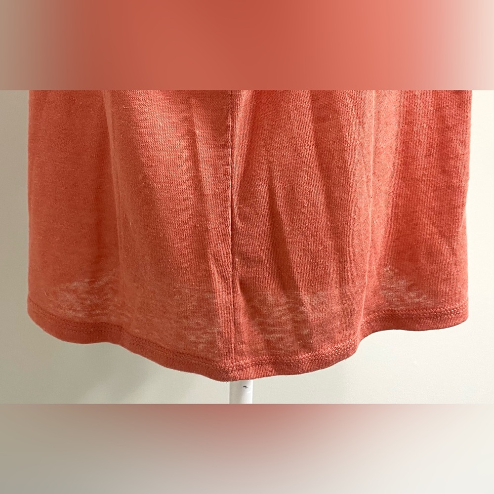 Old Navy Womens XL Orange Ruffle Top Boho Fall Eclectic Southwestern Festival - Picture 9 of 15